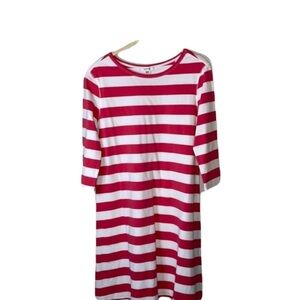 Tyler Boe Alexa stripped red & white rugby dress